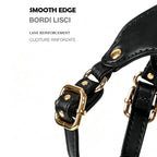 Pettorina per Cani Luxury con Finiture Dorate (Nero)
