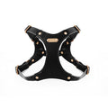 Pettorina per Cani Luxury con Finiture Dorate (Nero)